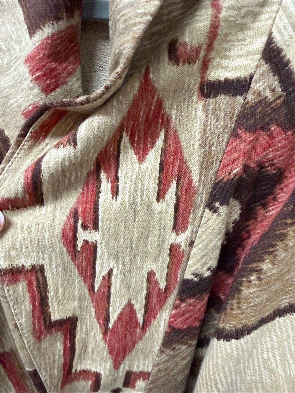 Ralph Lauren 100% Cotton Southwestern-Pattern Shawl Collar Blazer - Picture 6 of 7